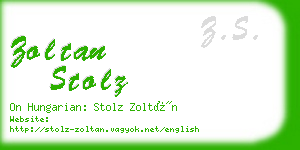 zoltan stolz business card